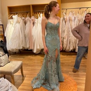 JVN by Jovani prom gown sage